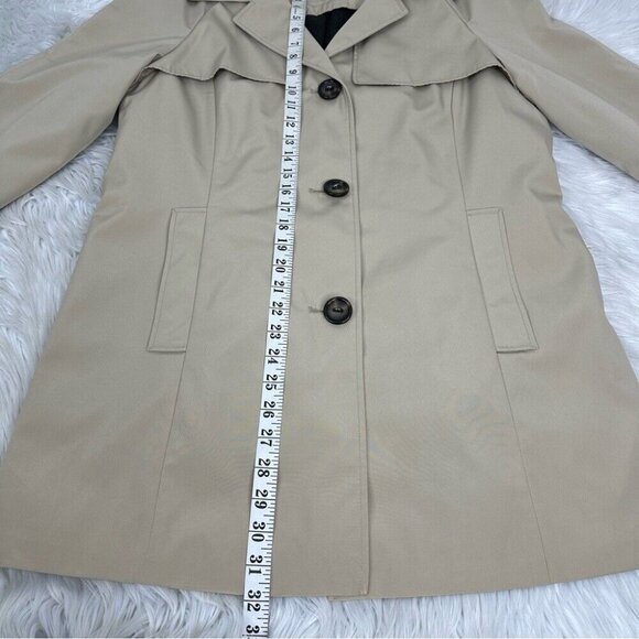 Calvin Klein Women’s Tan Contemporary Removable Lining Winter Trench Coat S/C40 - Picture 12 of 16